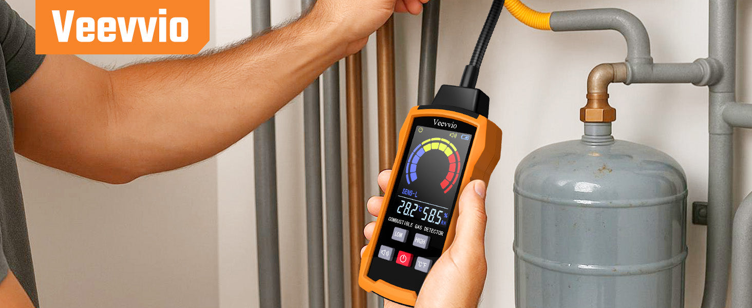 11-Inch Gooseneck Natural Gas Leak Detector