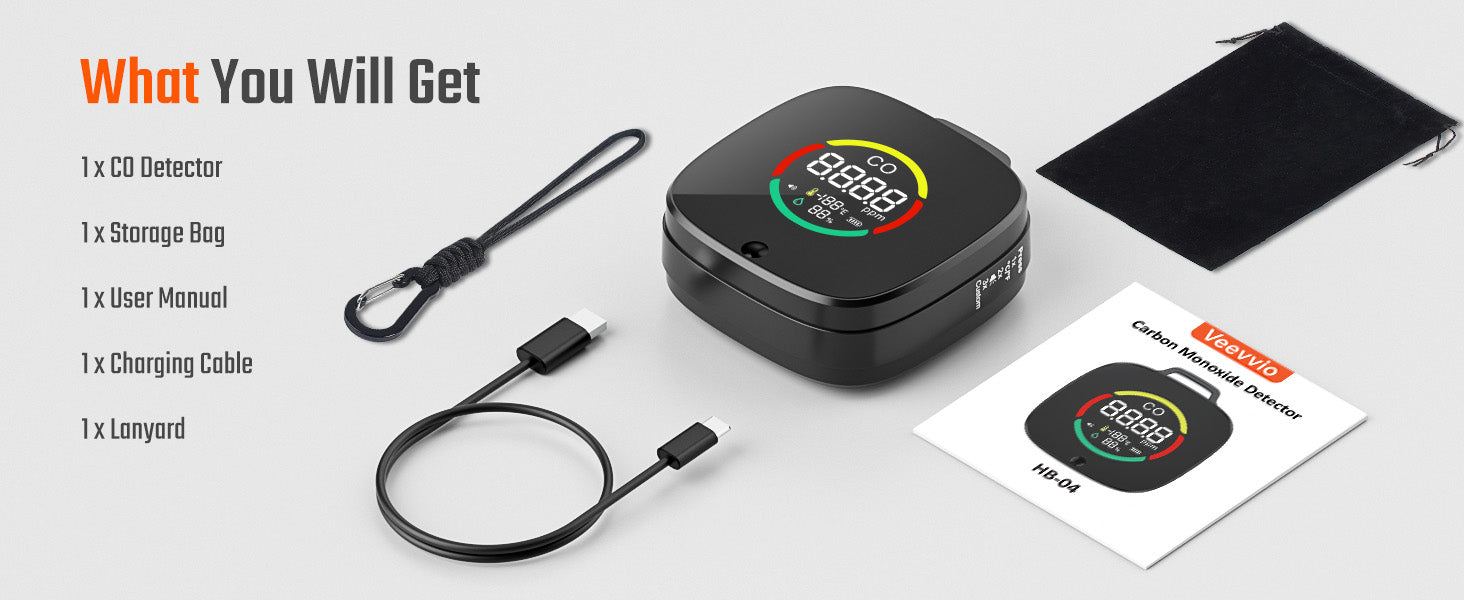 HB-04 Portable Carbon Monoxide Detector