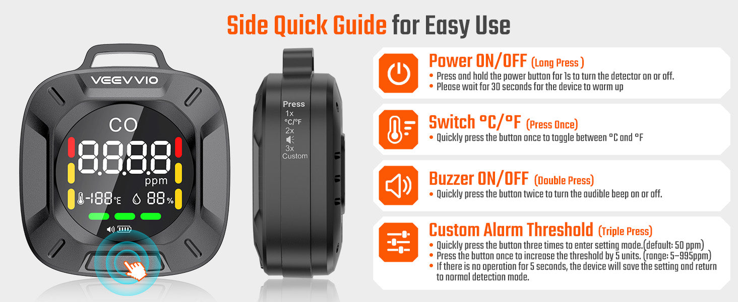 HB-03 Portable Carbon Monoxide Detector
