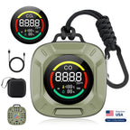 Portable 4-in-1 Carbon Monoxide and Carbon Dioxide Detector（green）