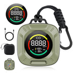 Portable 4-in-1 Carbon Monoxide and Carbon Dioxide Detector（green）