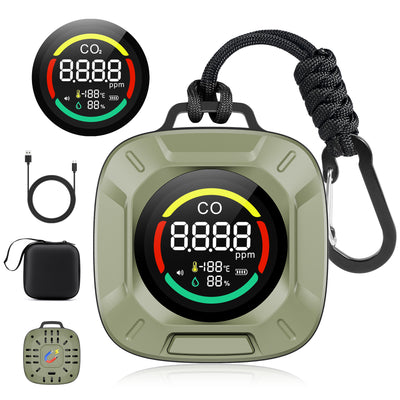 Portable 4-in-1 Carbon Monoxide and Carbon Dioxide Detector
