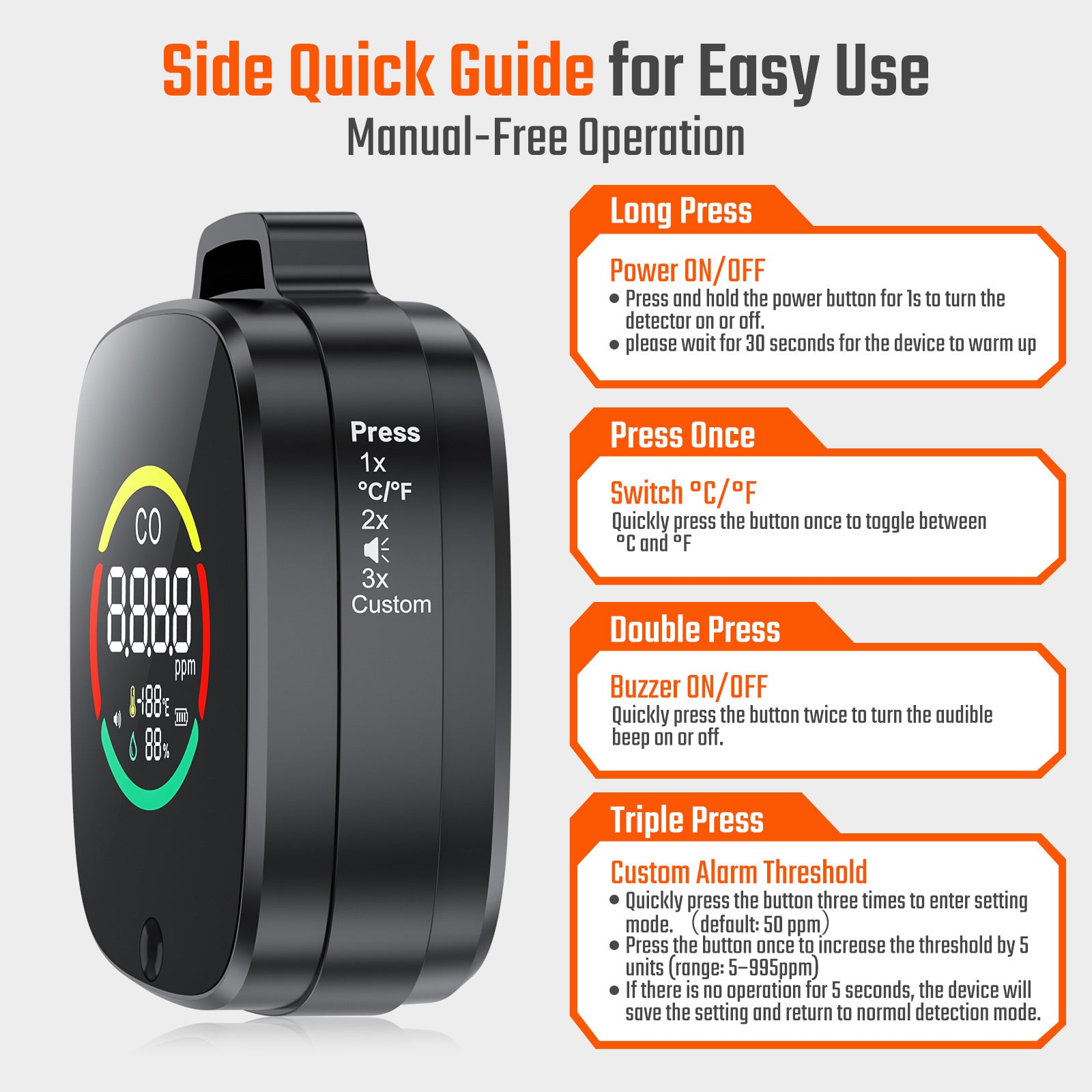 HB-04 Portable Carbon Monoxide Detector