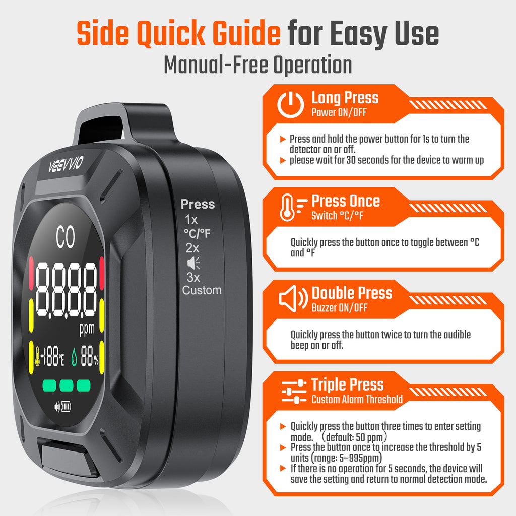 HB-03 Portable Carbon Monoxide Detector