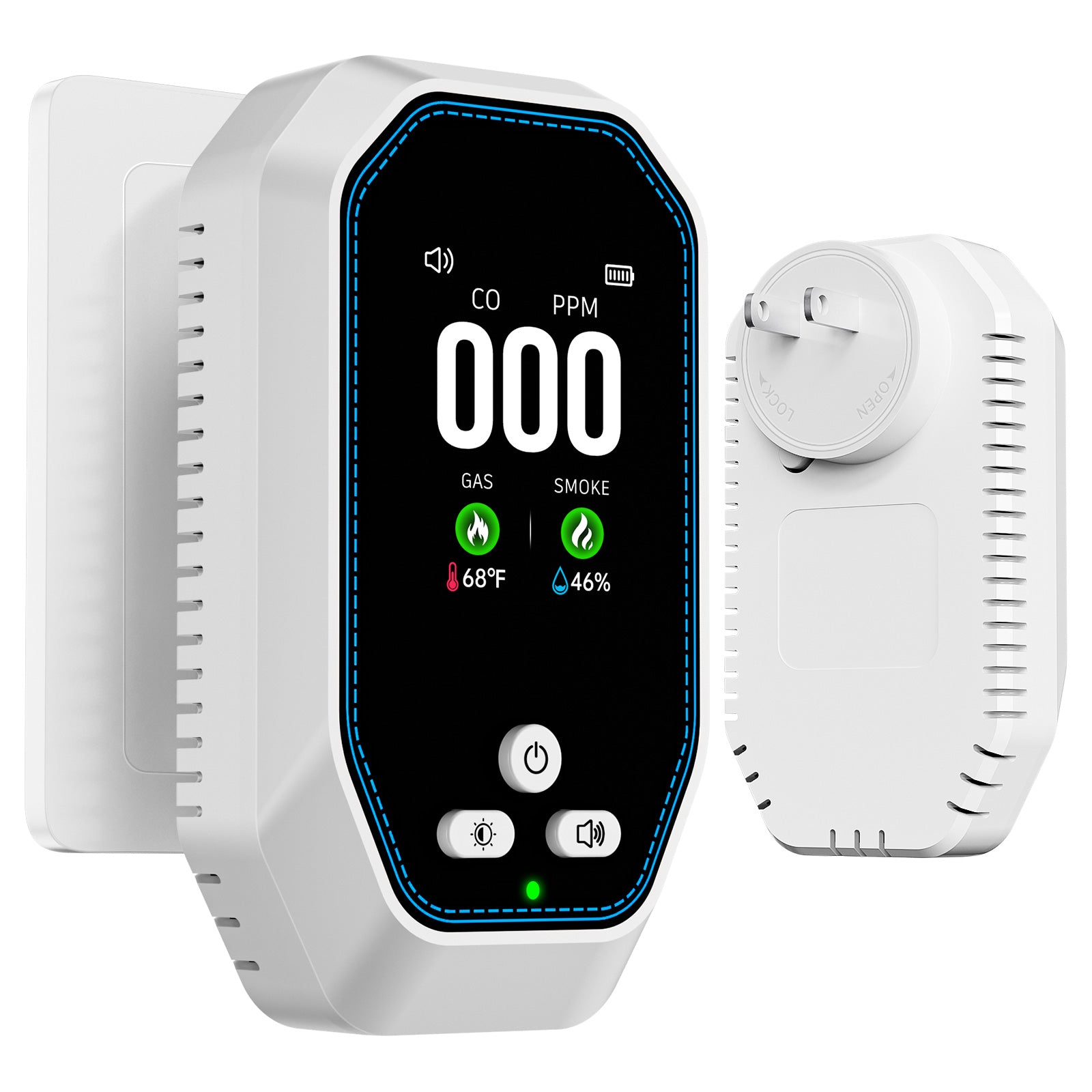 5-in-1 Carbon Monoxide Detectors Plug in