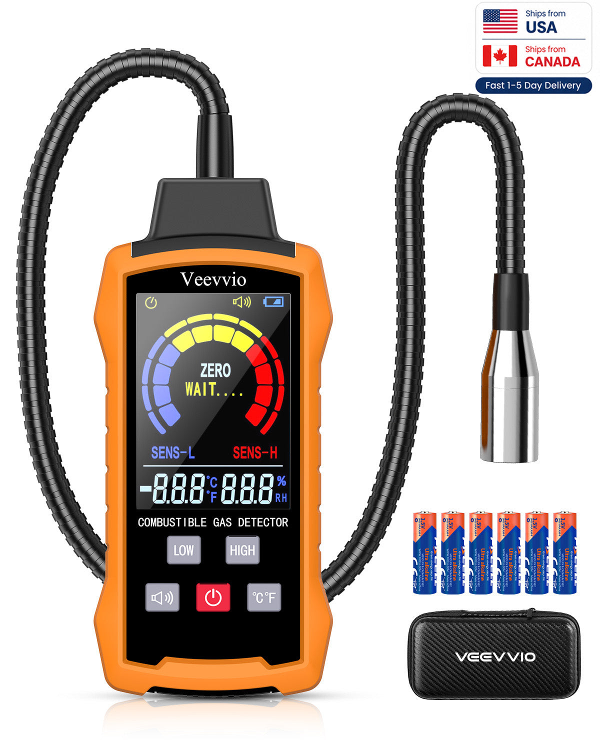 18-Inch Gooseneck Natural Gas Detector