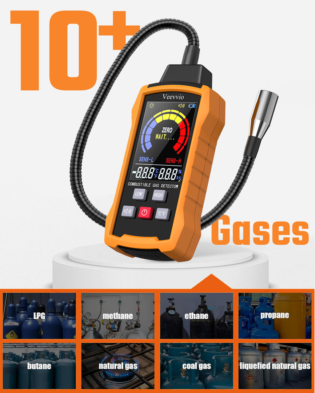 18-Inch Gooseneck Natural Gas Detector